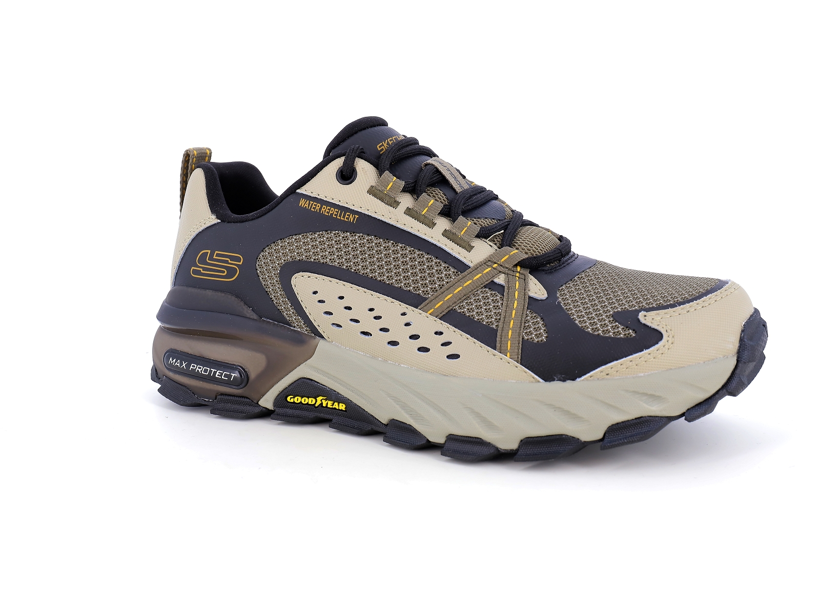 Skechers-MAX PROJECT Synthétique Noir Beige