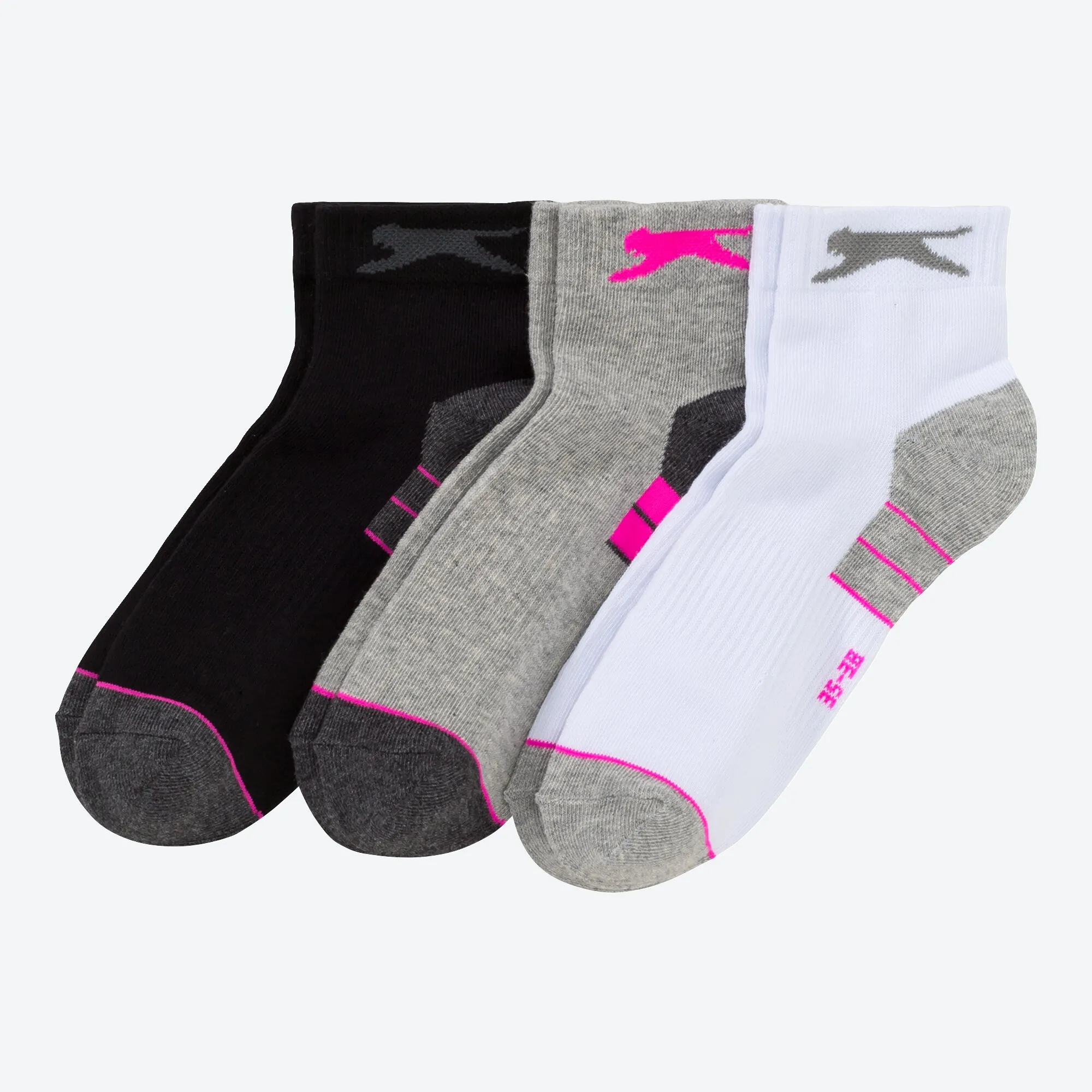 Slazenger Damen-Sport-Sneaker-Socken, 3er-Pack