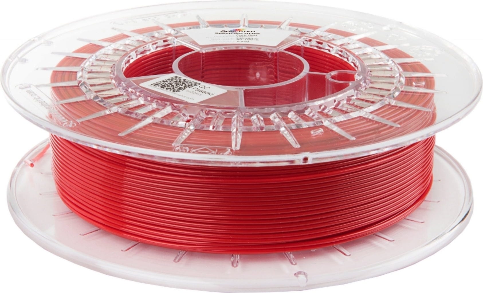 Spectrum  HDPE Pure Red, 1,75 mm / 500 g    High-Density Performance mit echter Low-Warp-Technologie in Pure Red