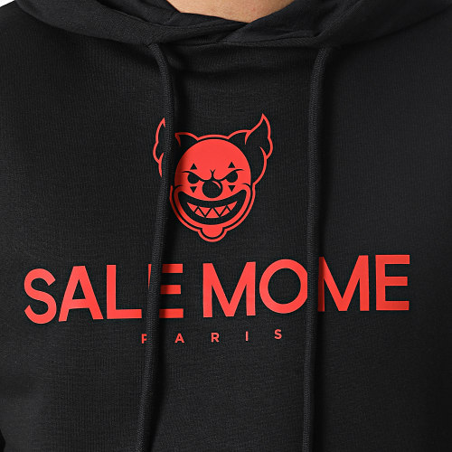 Sweat Capuche Clown Noir Rouge