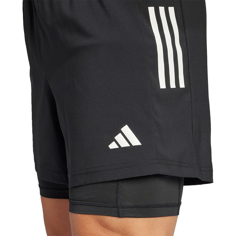 adidas Own the Run CLIMACOOL 2-in-1 Shorts Herren schwarz
