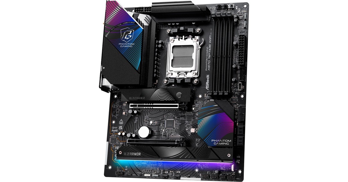 ASRockX870 Riptide WiFi socket AM5 moederbord  (RAID, 2.5 Gb-LAN, WLAN, BT, ATX)