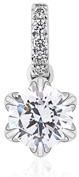 Hanger in 585 witgoud met lab-grown diamant