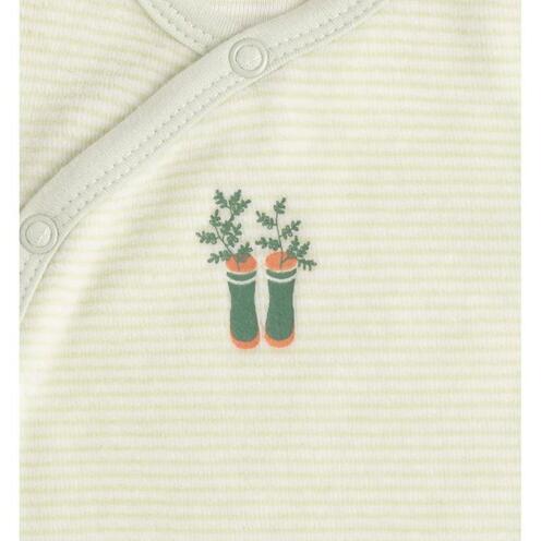 Pyjama 1 mois rayures vertes BOTANICA - SAUTHON Baby déco