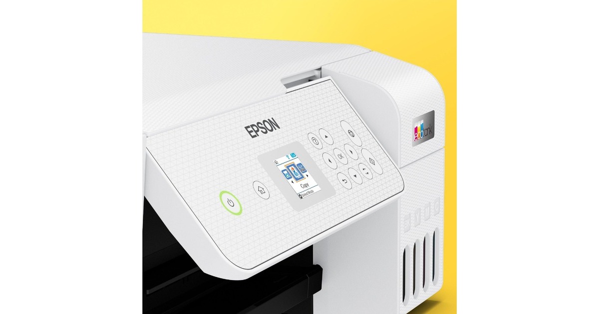 EpsonEcoTank ET-2876 A4 multifunctionele Wi-Fi-printer met inkttank all-in-one inkjetprinter  (Wit, Scannen, Kopiëren, Wi-Fi, inclusief tot 3 jaar inkt)