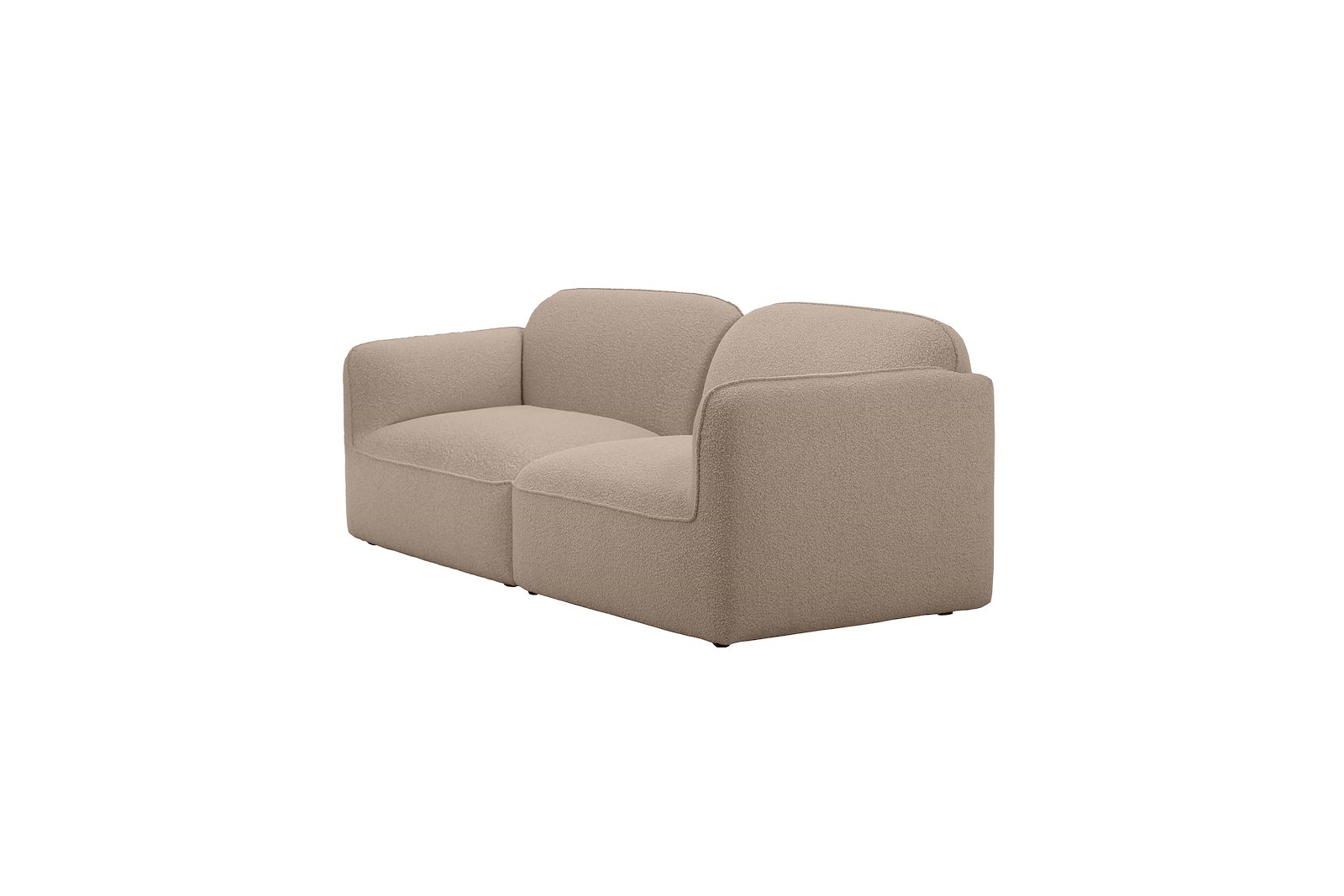 Fluff 2-seter Tekstil Copenhagen Boucle 803 Beige med sorte ben
