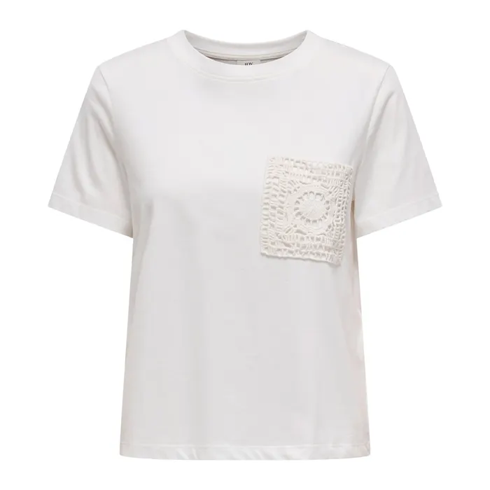 JDY Selma Crochet Pocket Shirt Dames