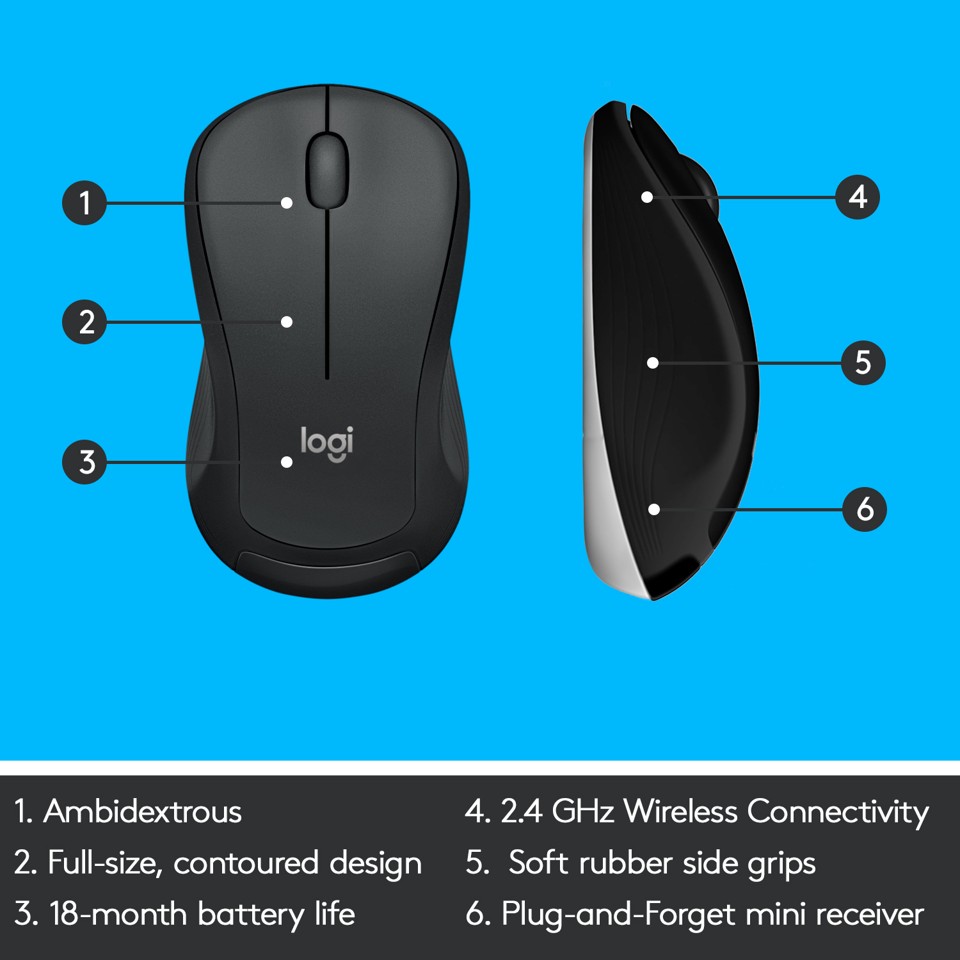 Logitech - MK540 ADVANCED Wireless Keyboard og Mus sæt - Nordic