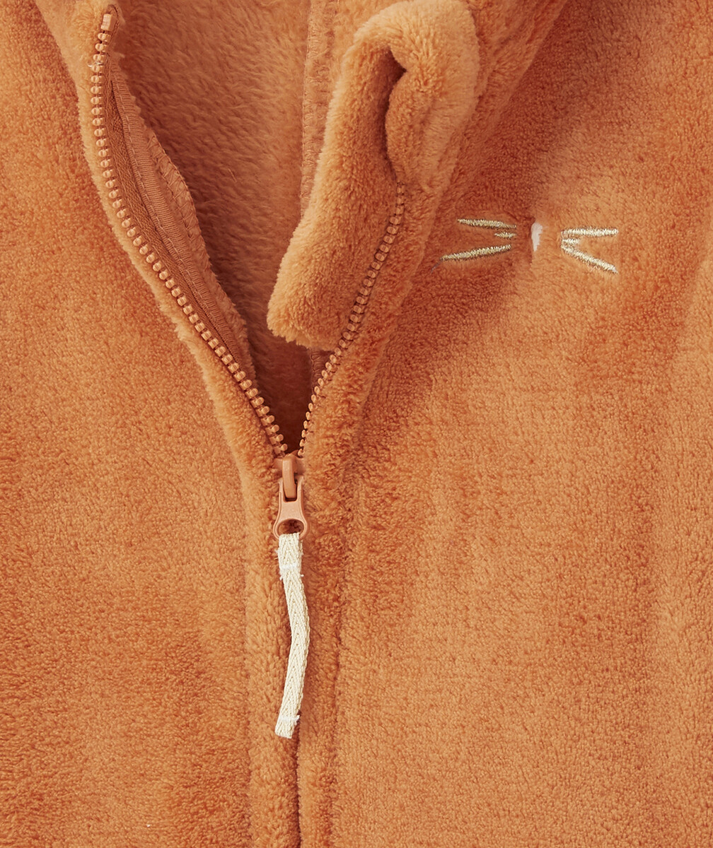 LA COMBINAISON PYJAMA ORANGE AVEC ANIMATION ANIMALE