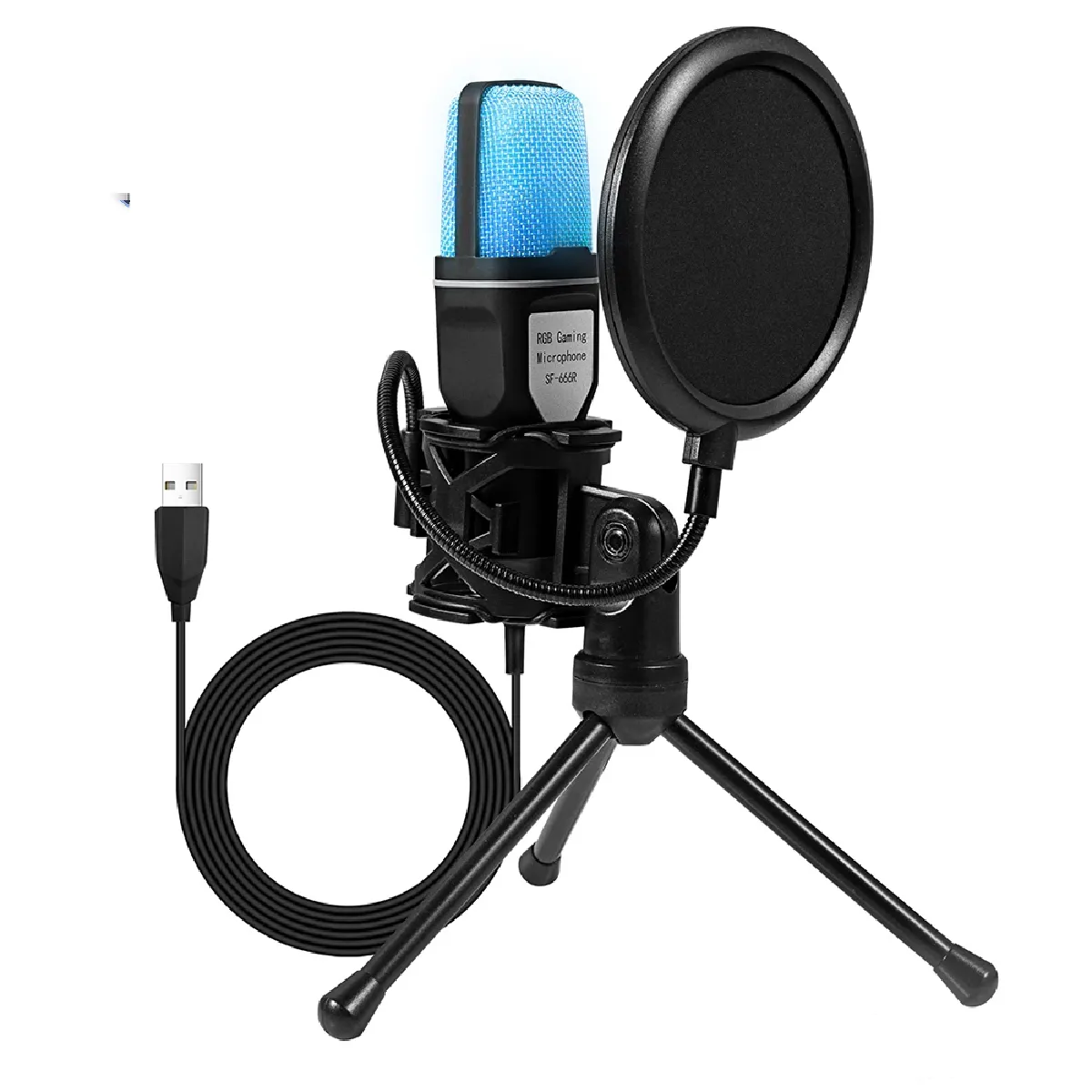 Microphone USB RGB de jeu Cfsyls