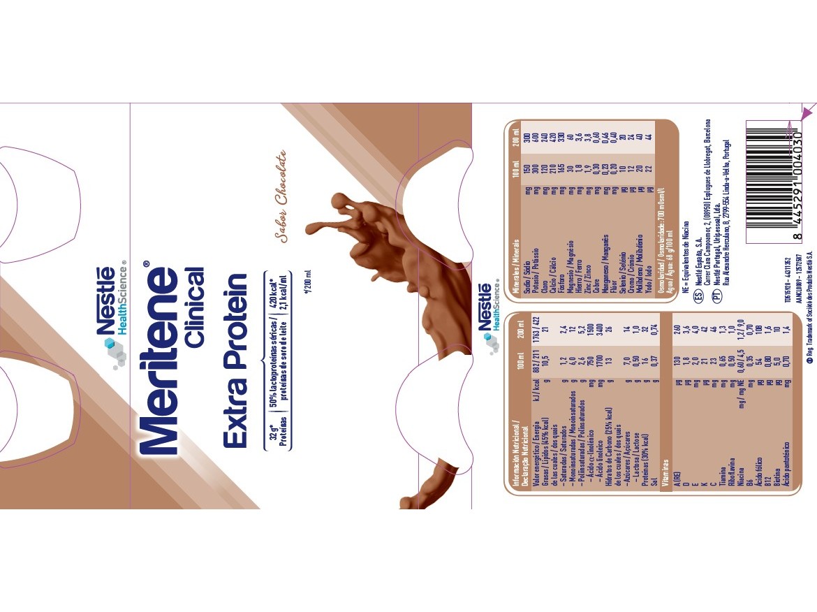 SUPLEMENTO MERITENE EXTRA PROTEIN CHOCOLATE 4X200ML