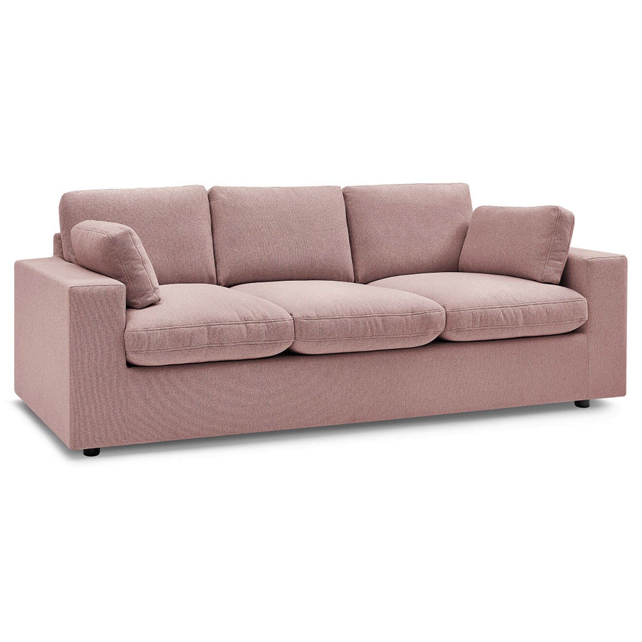 Bobochic Canapé compact belair rose - 220x93x80 cm