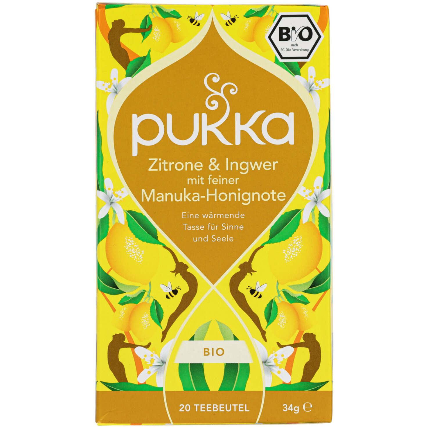 Pukka Bio Tee Zitrone Ingwer & Manuka-Honig 20 Beutel