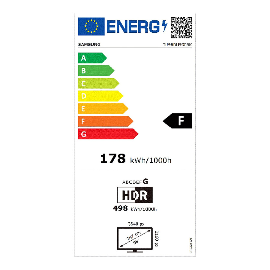 SAMSUNG TU98DU9005 - TV LED 4K UHD HDR - 247 cm