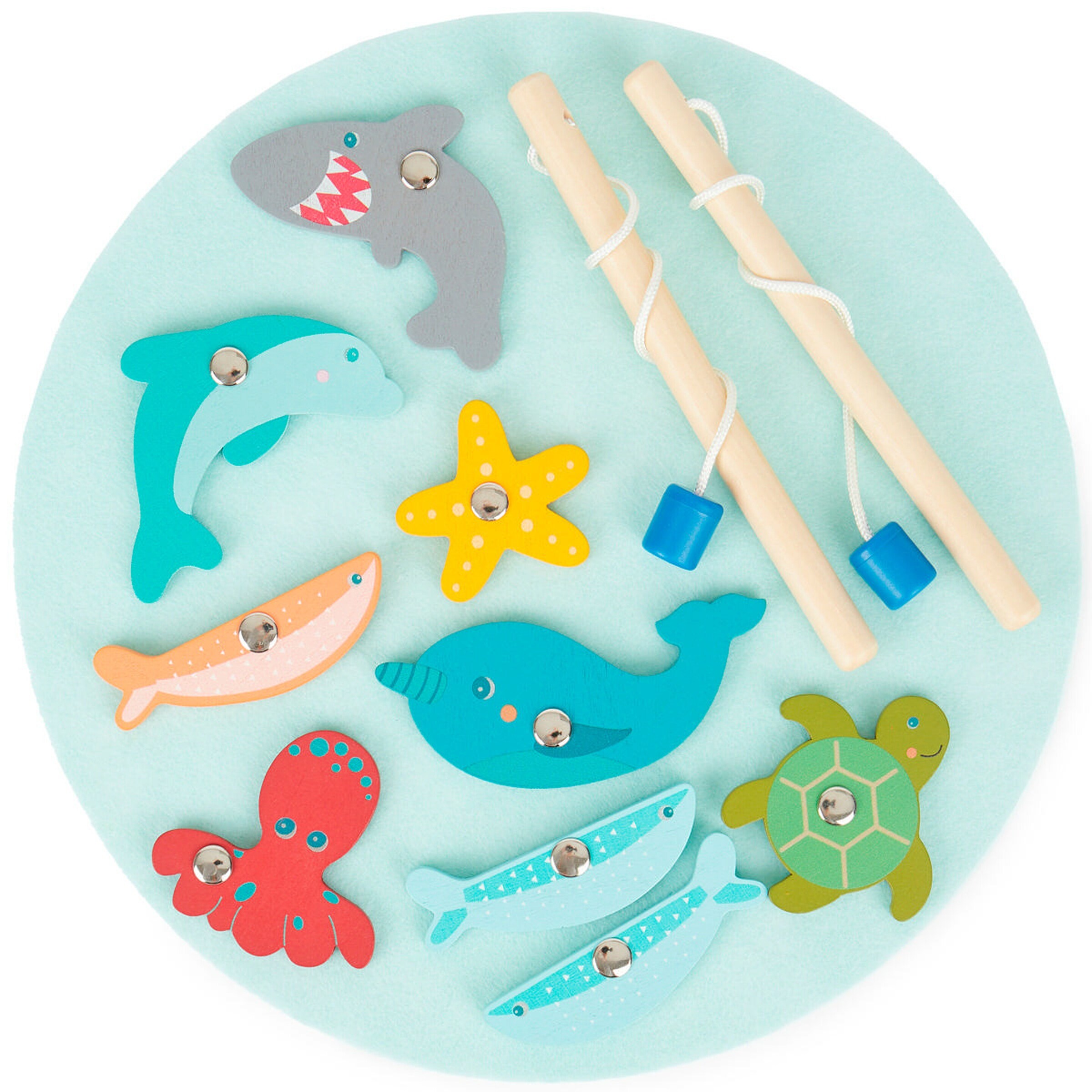 Bieco Magnet Spiel Fische Angeln - ab 12 Monate Mehrfarbig