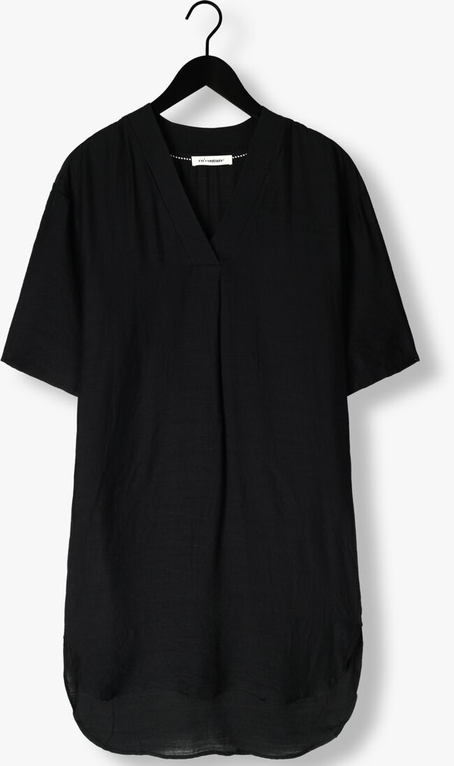 zwarte co'couture midi jurk caryncc pleat tunic dress