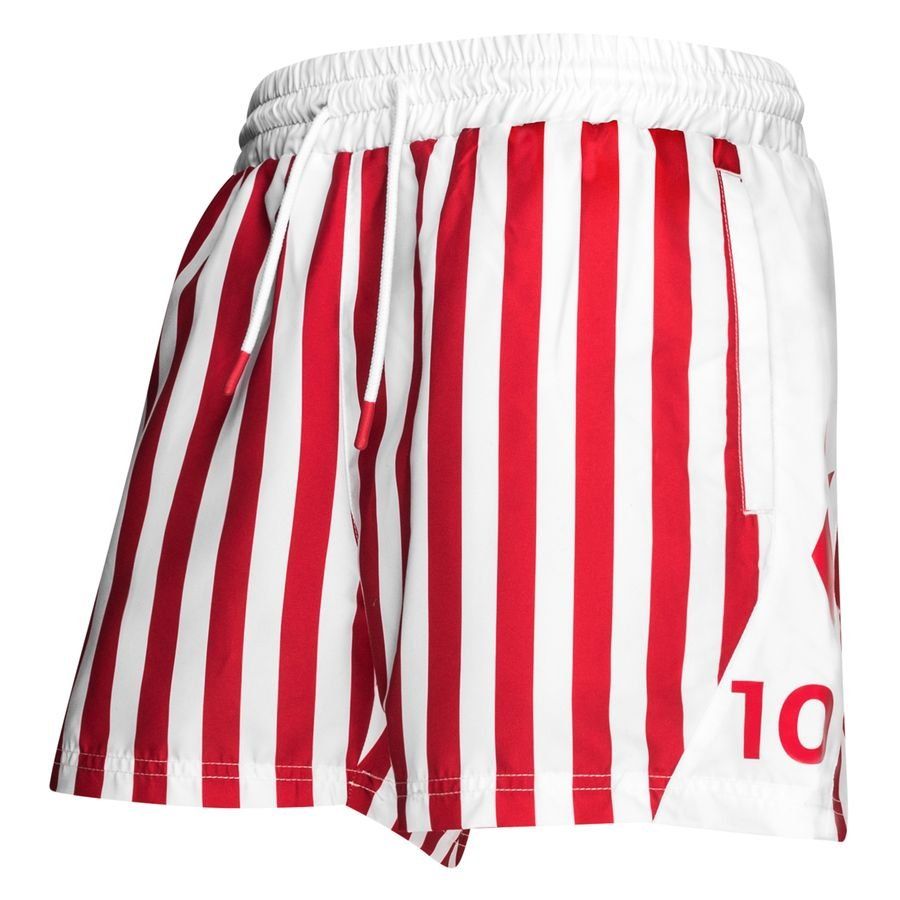 Danemark Short de Bain Fan - Rouge/Blanc