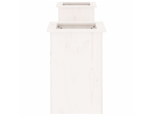 VIDAXL - Banc de jardin Banc avec jardinières blanc 184,5x39,5x56,5 cm bois massif p...
