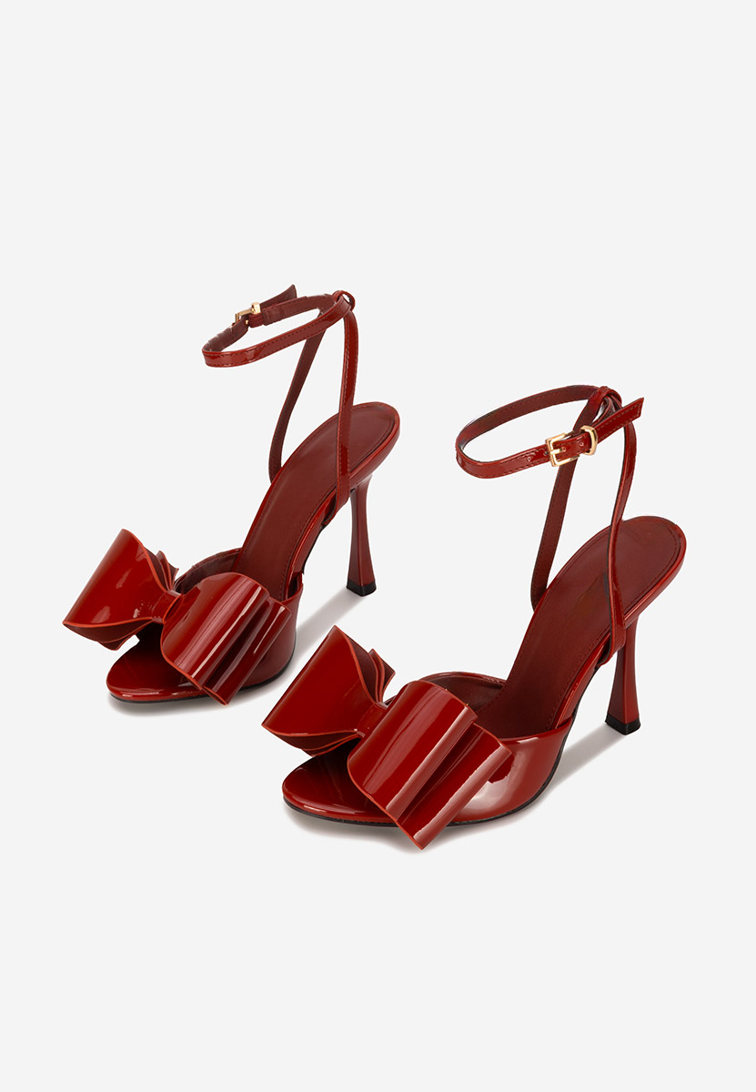 Sandales élégantes à talon bordeaux Viviene V2