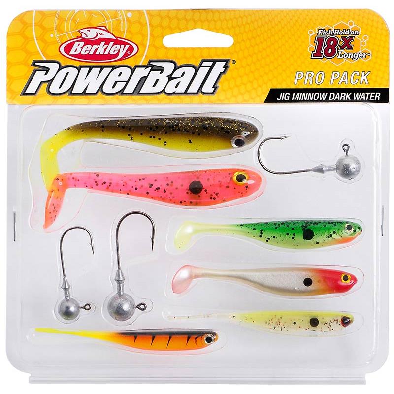 Kit Leurres Souples Berkley Pro Pack Jig Minnow Dark Water