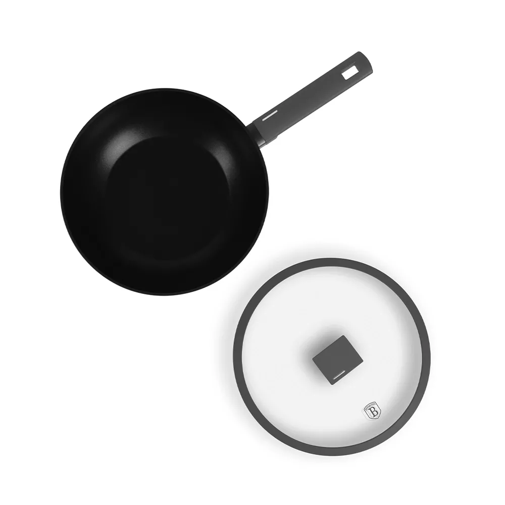 Berlinger Haus Wok Bratpfanne Ø 28 cm mit Deckel Anthracite Collection