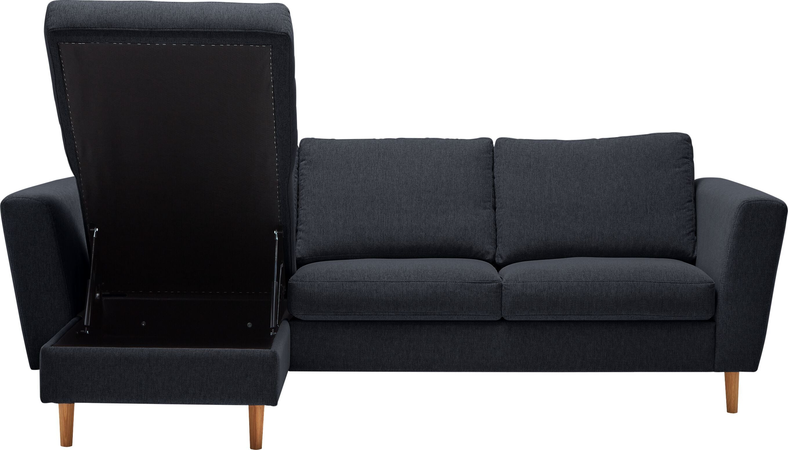 DIENER Ecksofa - Dunkelgrau / B: 235.0 cm x T: 156.0 cm x H: 81.0 cm