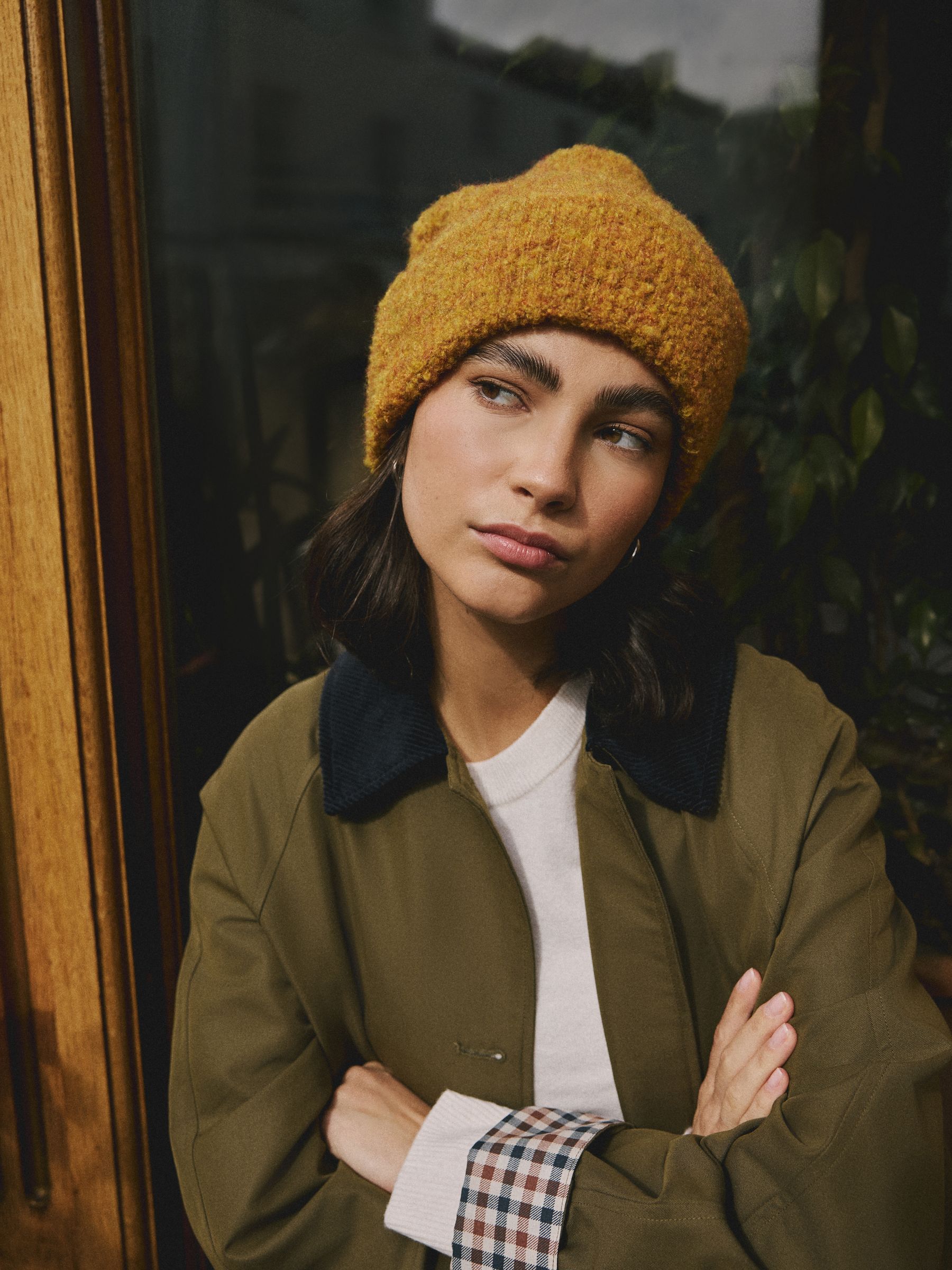 Geel - Boucle Knitted Beanie Hat
