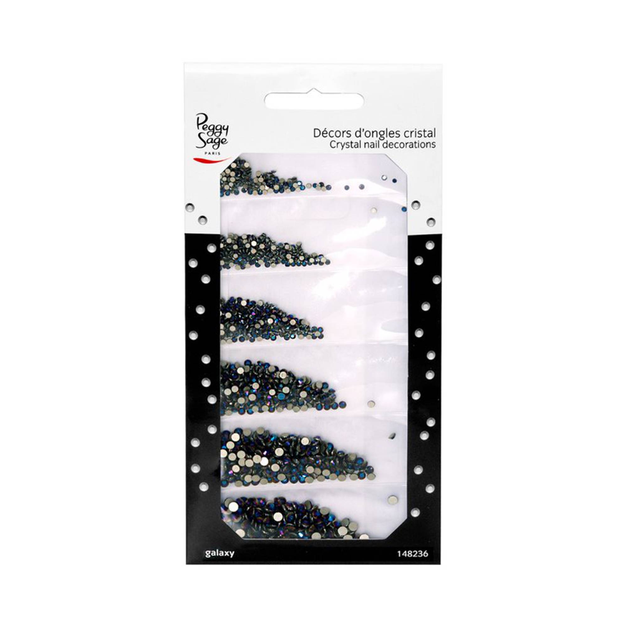 Décors d'ongles cristal - galaxy