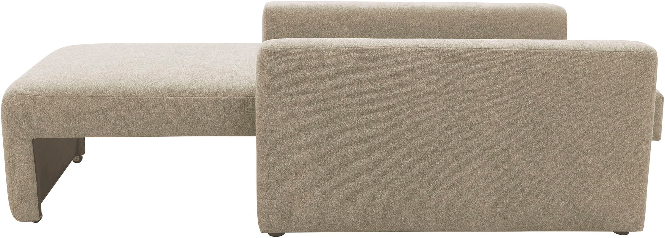 DOMO collection Sessel »Sintra ausklappbar zur Schlaffunktion, mit Rückenkissen« Feinstruktur, beige