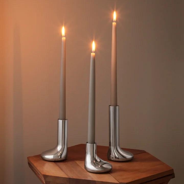 Eva Solo - Mellow Kerzenhalter-Set, Edelstahl (3-tlg.)