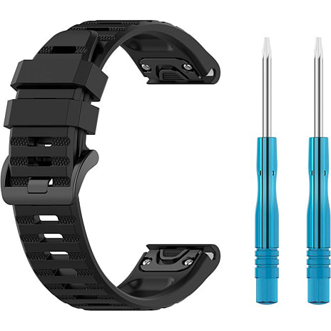 Fixed silikonerem til Garmin Smartwatch - sort