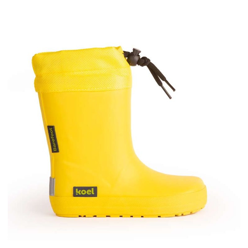 Koel Koel Wellie Fourrées Barefoot Jaune Lacets