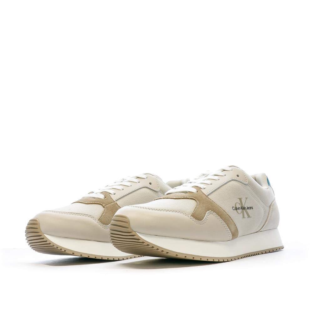 Calvin Klein Jeans Baskets Beige Homme Calvin Klein Jeans Retro Runner