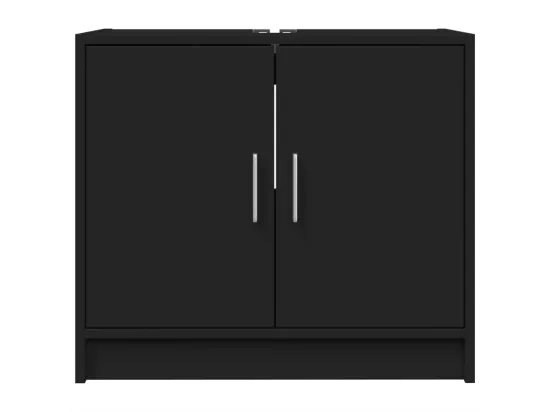 Armoire d'évier noir 63x29x55 cm bois d'ingénierie