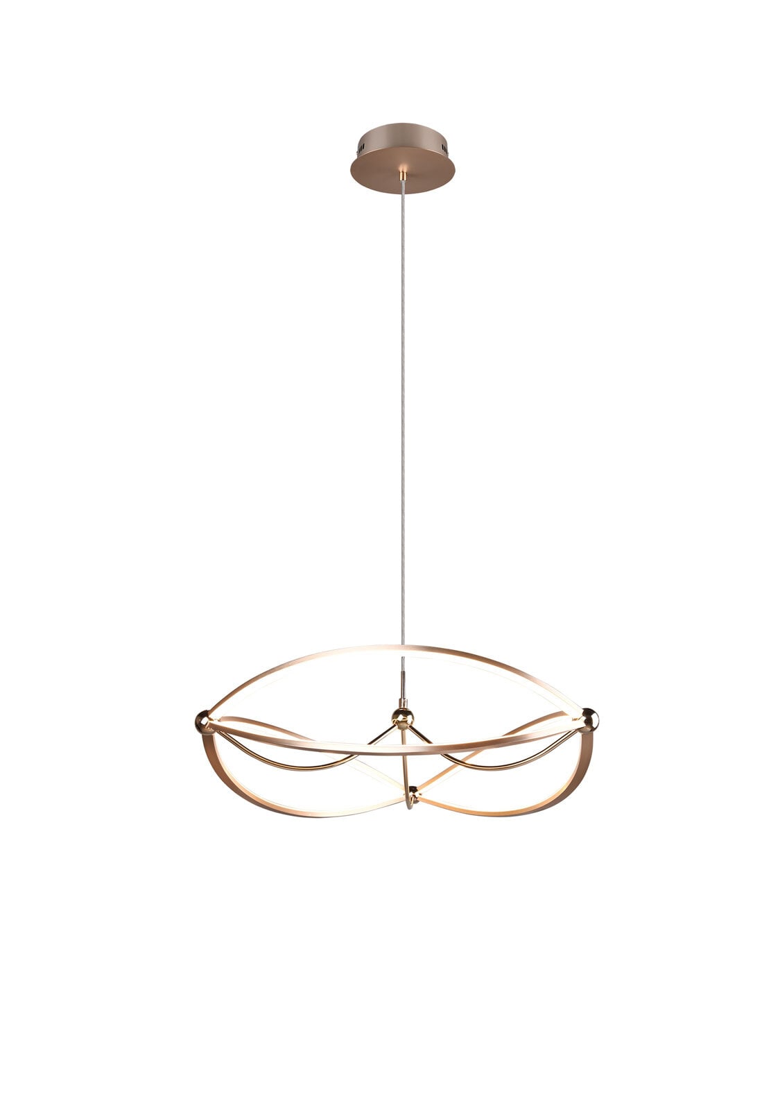Charivari Pendelleuchte, 321210108, goldfarben, D/H: 62/150 cm, Metall