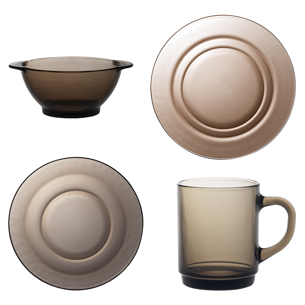 Set de premier équipement - Lys - Assiettes ,Mug 31 cl et Bol à oreilles 51 cl-  (Lot de 16)