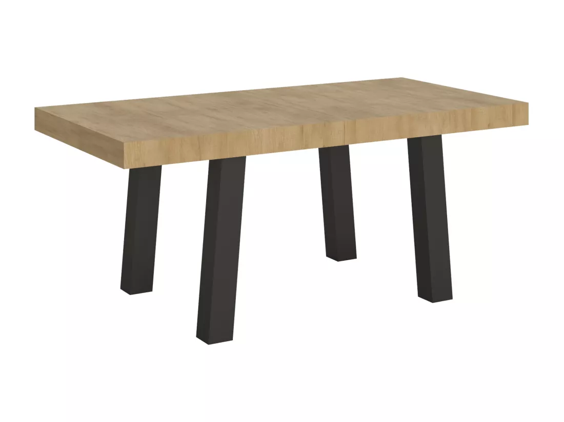 Table extensible 90x180/284 cm Bridge Chêne Nature cadre Anthracite