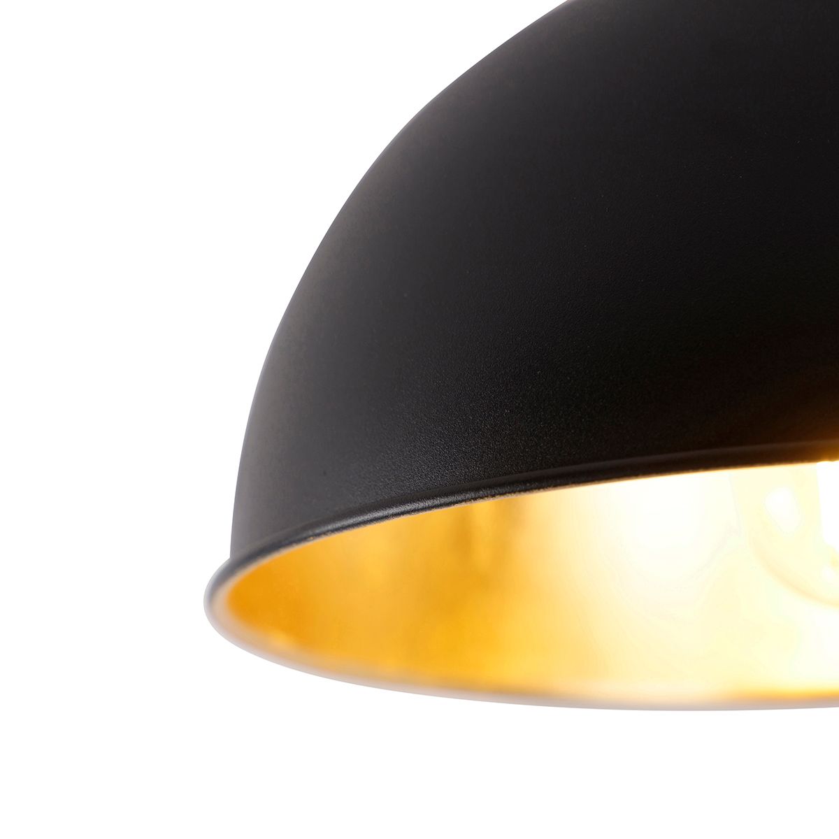 Smart plafondlamp zwart met goud 28 cm incl. Wifi A60 - Magnax