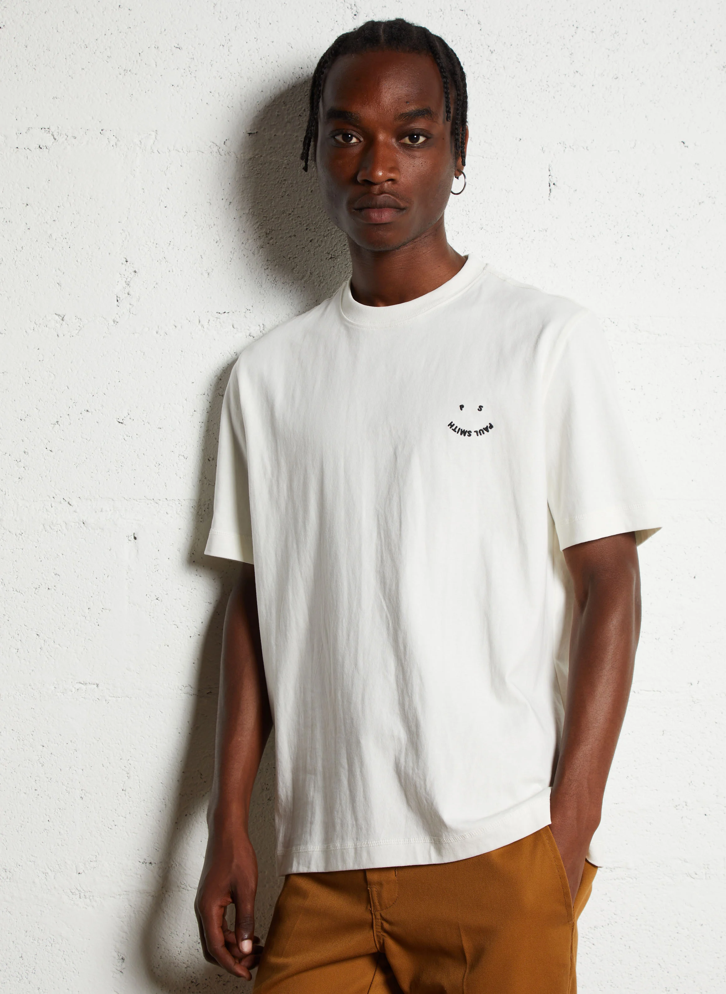 Tee-shirt col rond en coton bio | Blanc