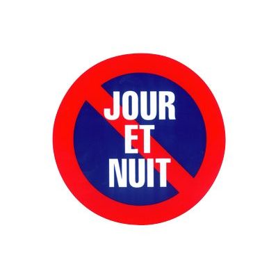 Pickup - Plaque de signalisation ronde - 180 mm (diamêtre) - stationnement interdit à tout moment