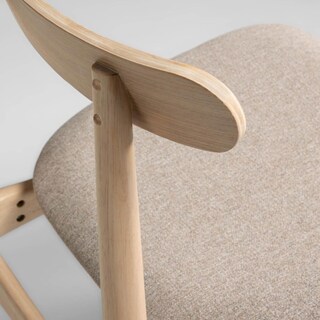 Kave Home Esszimmerstuhl NAYME braun/ beige