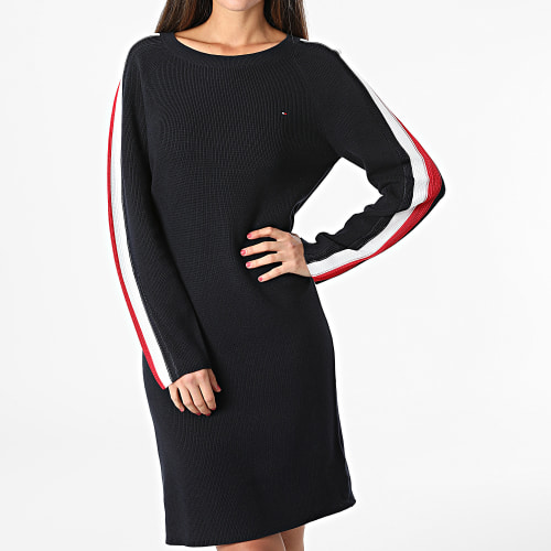 Robe Pull Femme Global Stripe 1474 Bleu Marine