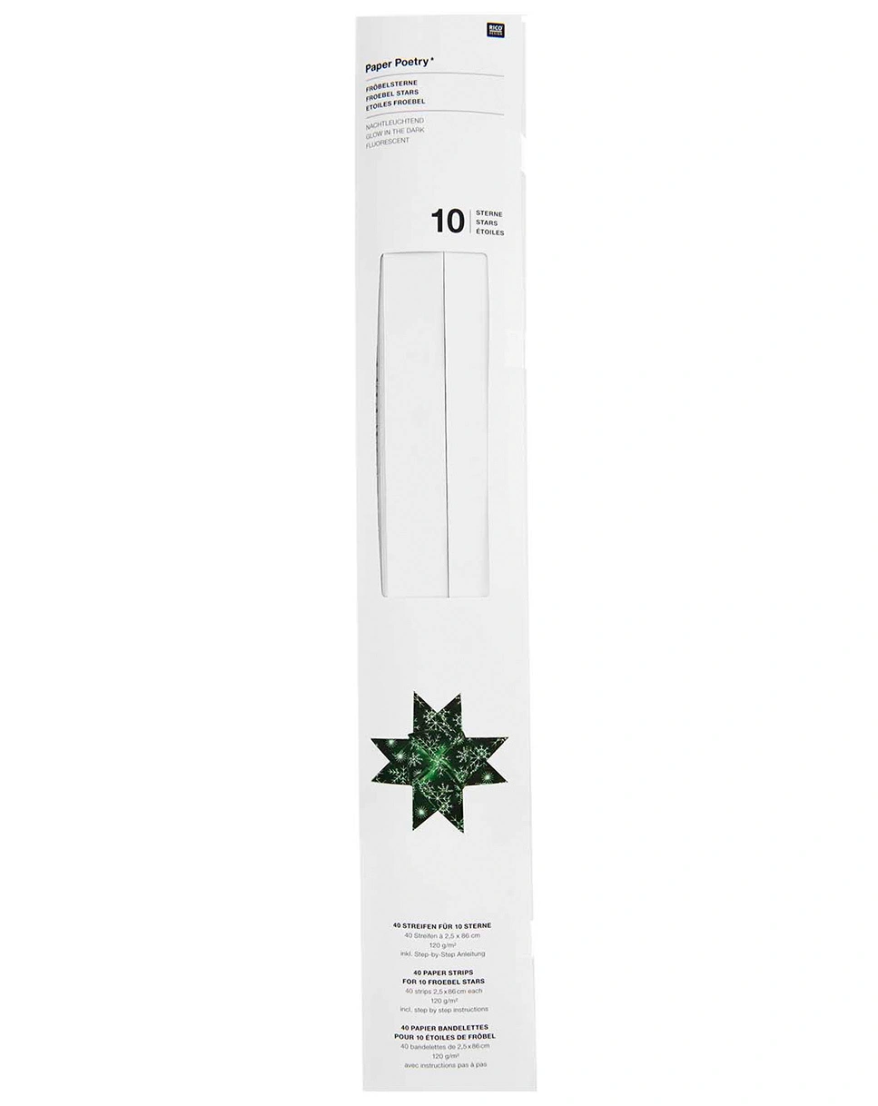 Papierbastelset FRÖBELSTERNE - EISKRISTALLE GITD 40-teilig