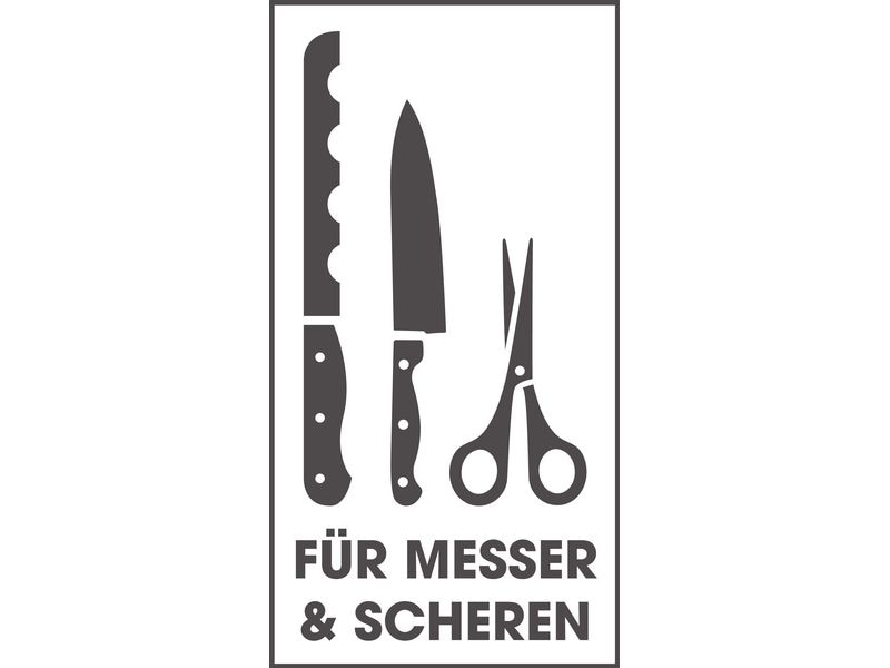 GOURMETmaxx Messerschärfer 6.4 cm, Anthrazit/Schwarz Der Schärfer für Messer