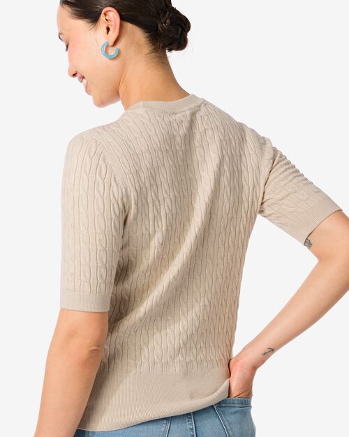 pull maillé Fally pour femmes sable