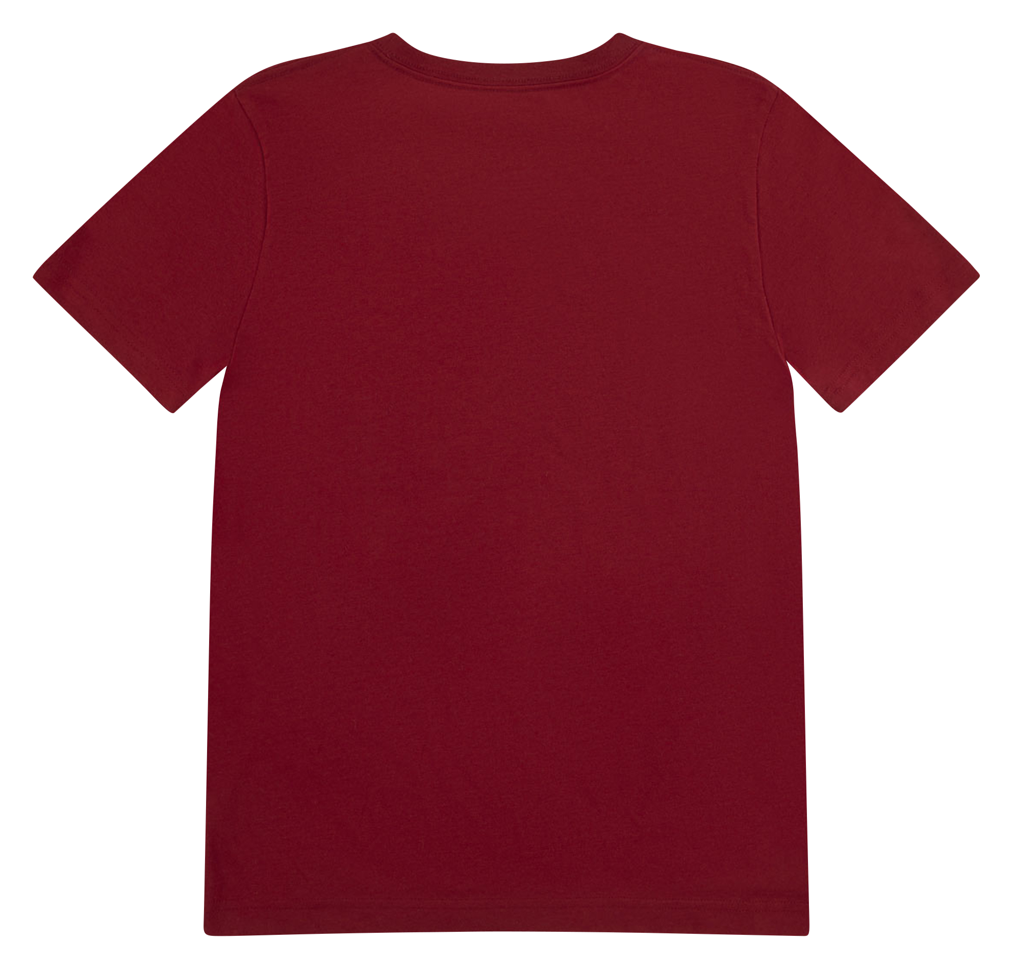 Tee-shirt droit col rond en coton mélangé | Rouge