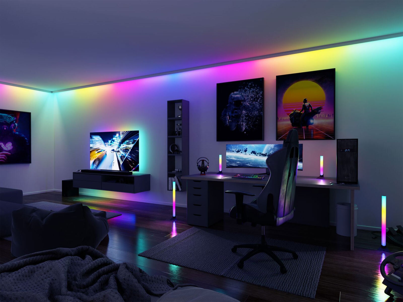 Paulmann Standfuß Entertain DYNAMIC RGB 2er Set