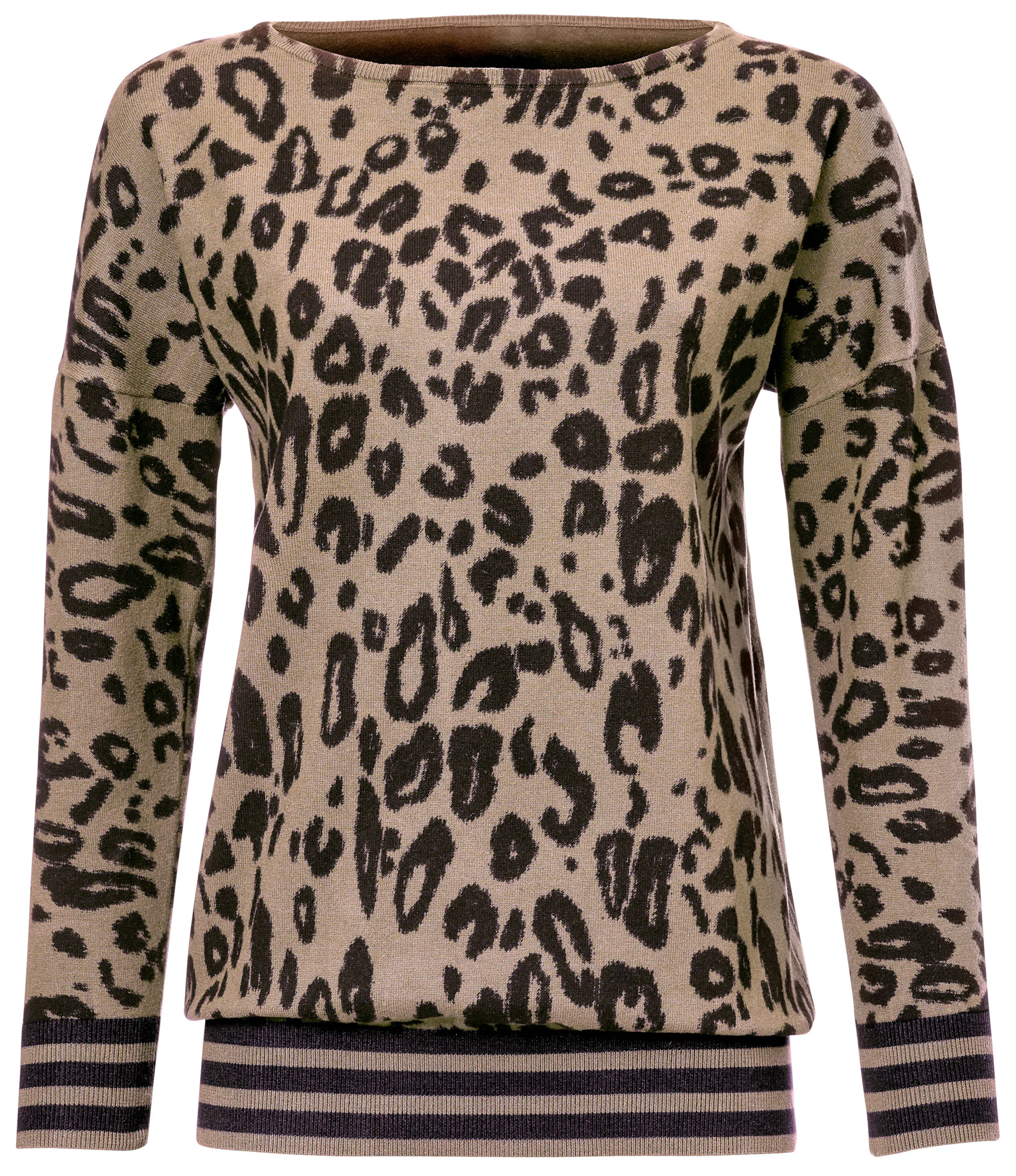 heine Druck-Pullover in camel