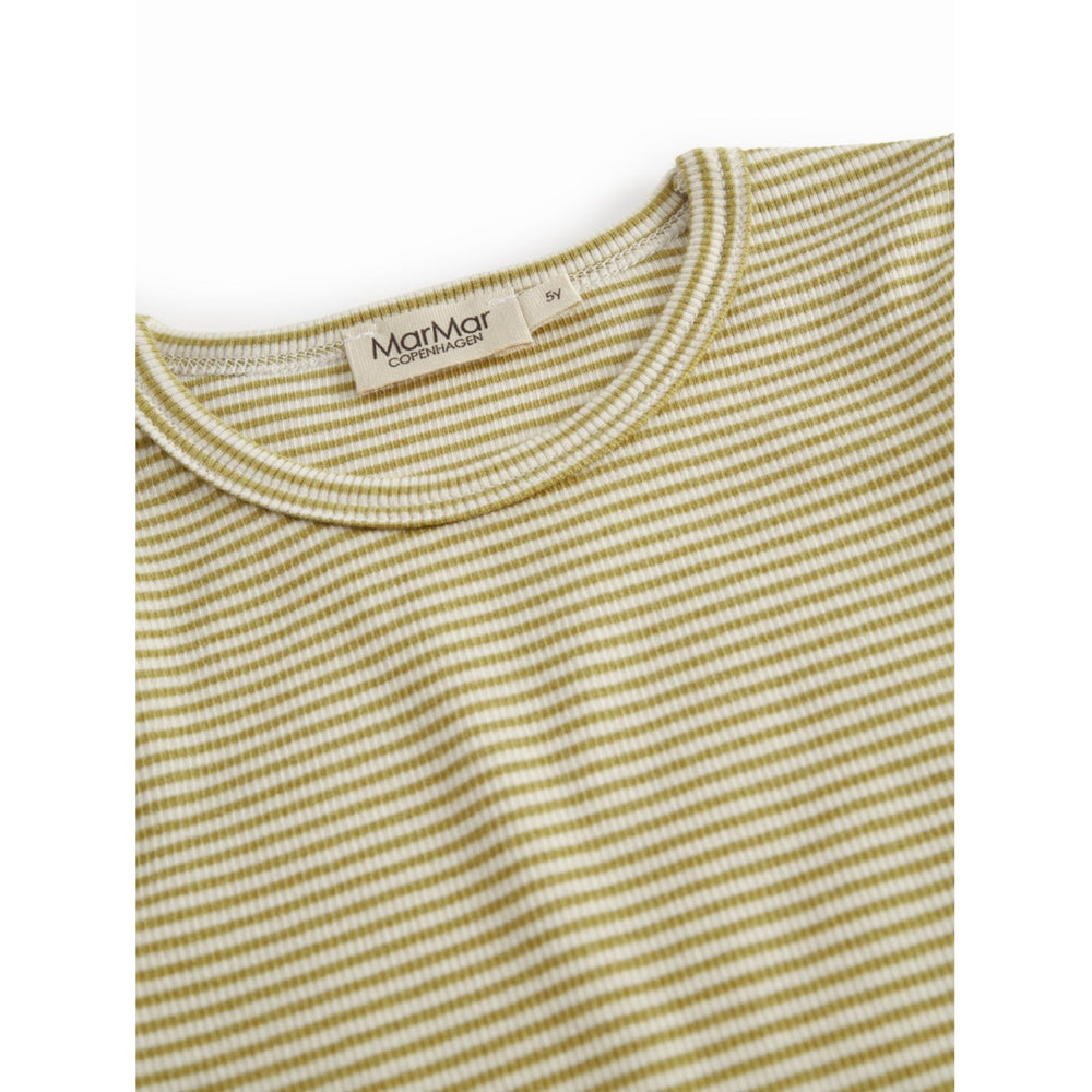 Køb MarMar Modal Fine Rib Olive Stripe Tani Bluse