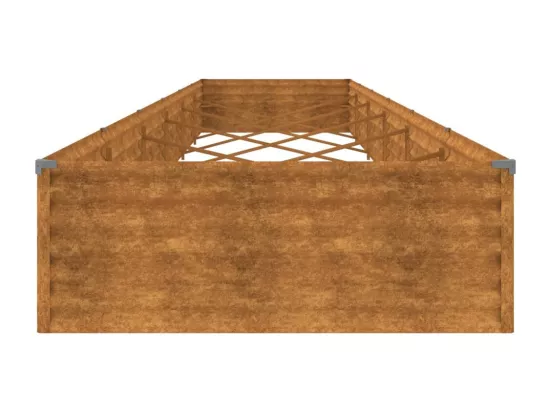 Jardinière bac lit surélevé marron 579 x 100 x 36 cm 02_0039460